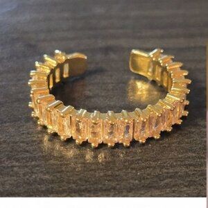 New Champagne Pink Cubic Zirconia Open Ring